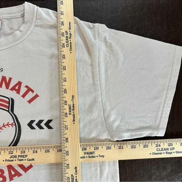 Cincinnati Reds Mr. Red Baseball Graphic T-Shirt Sz L by Port Company - Picture 4 of 5